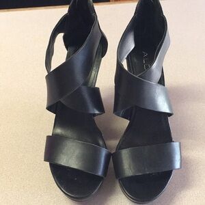 Aldo strap wedges